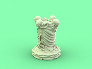 skull chess - rook 3D Принт Модель