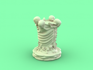 skull chess - rook 3D Принт Модель