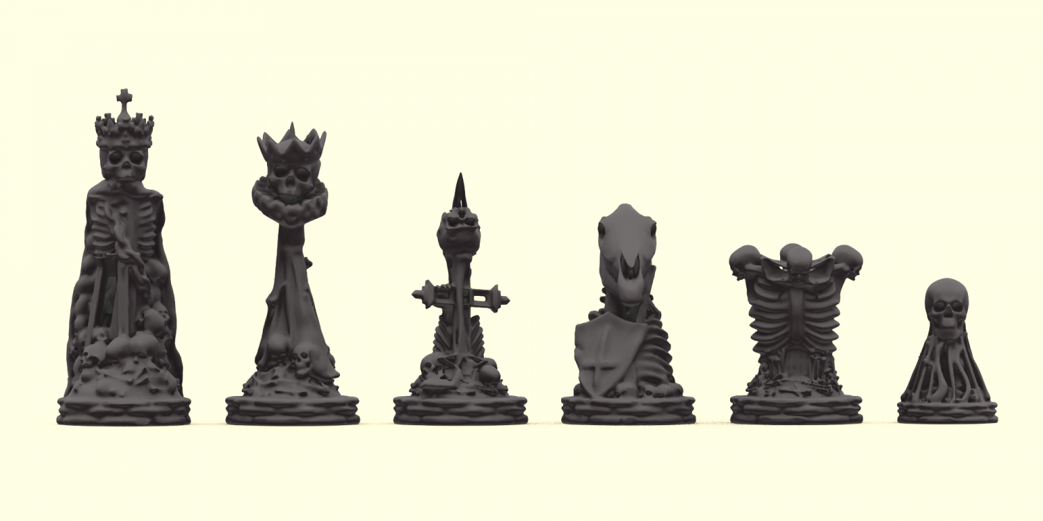 chess board free 3D model 3D printable