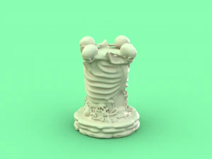 skull chess - complete set 6 pieces 3D Print Model