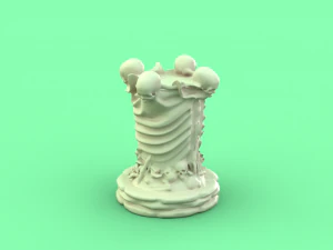 skull chess - complete set 6 pieces 3D Print Model