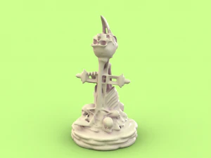 skull chess - complete set 6 pieces 3D Print Model