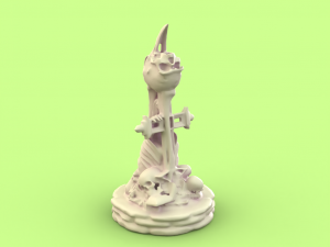 skull chess - complete set 6 pieces 3D Print Model