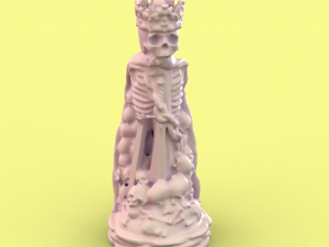 skull chess - complete set 6 pieces 3D Print Model