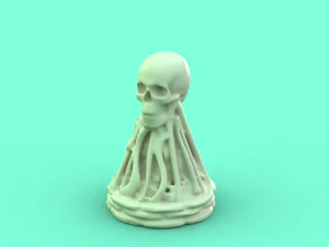 skull chess - complete set 6 pieces 3D Print Model