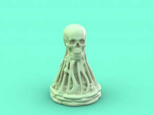 skull chess - complete set 6 pieces 3D Print Model