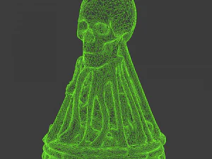 skull chess - complete set 6 pieces 3D Print Model
