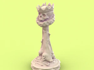 skull chess - complete set 6 pieces 3D Print Model