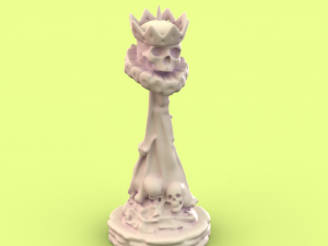 skull chess - complete set 6 pieces 3D Print Model