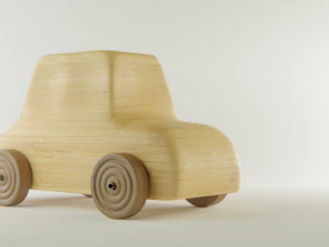 Wooden Toy Car 3D Model
