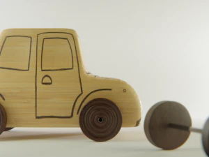 Wooden Toy Car 3D Model