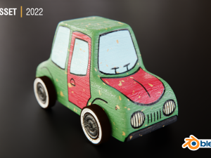 Wooden Toy Car Modelo 3D