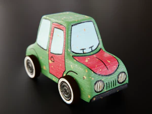 Wooden Toy Car 3D Model