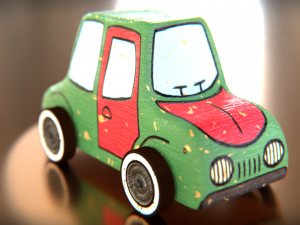 Wooden Toy Car 3D 模型