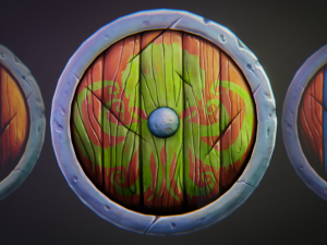 Stylized Medieval Shield Modèle 3D