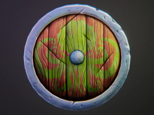 Stylizowana średniowieczna tarcza Model 3D