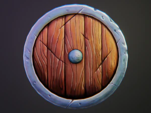 Stylizowana średniowieczna tarcza Model 3D