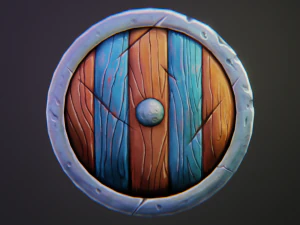 Stylizowana średniowieczna tarcza Model 3D