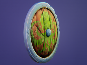 Stylized Medieval Shield Modèle 3D