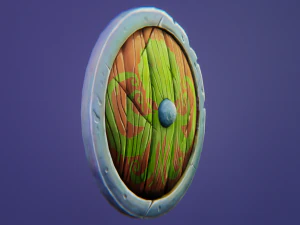 Stylizowana średniowieczna tarcza Model 3D