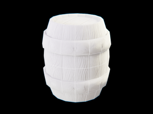 Stylized Low Poly Barrel 3D-Modell