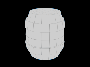 Stylized Low Poly Barrel 3D-Modell
