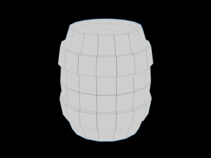 Barilotto stilizzato in polietilene basso Modello 3D