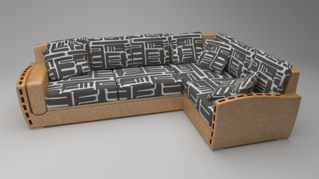 upholstered furniture sofa 3D Model .c4d .max .obj .3ds .fbx .stl .blend