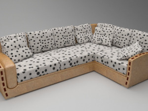 upholstered furniture sofa 3D Model