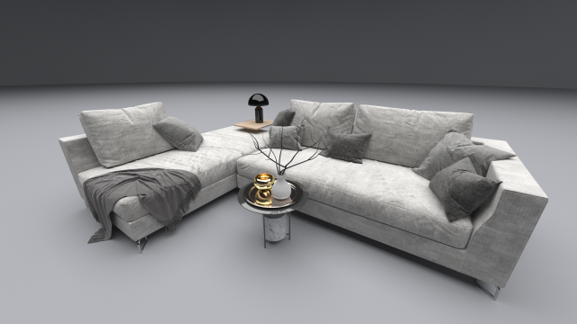 upholstered furniture sofa 3D 模型 .c4d .max .obj .3ds .fbx .stl .blend 