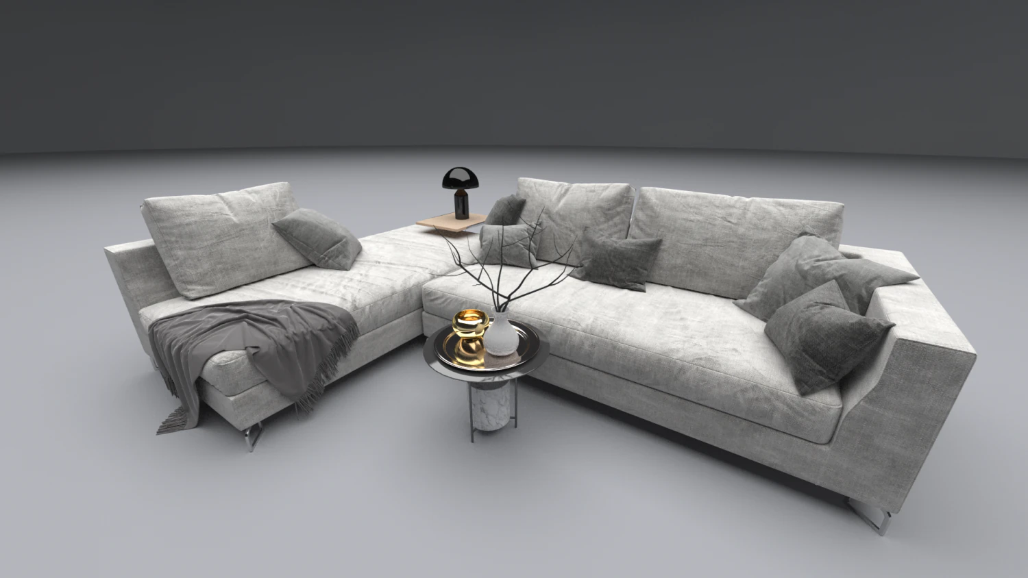upholstered furniture sofa 3D Model .c4d .max .obj .3ds .fbx .stl .blend 