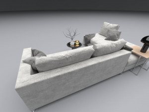 upholstered furniture sofa 3D 模型