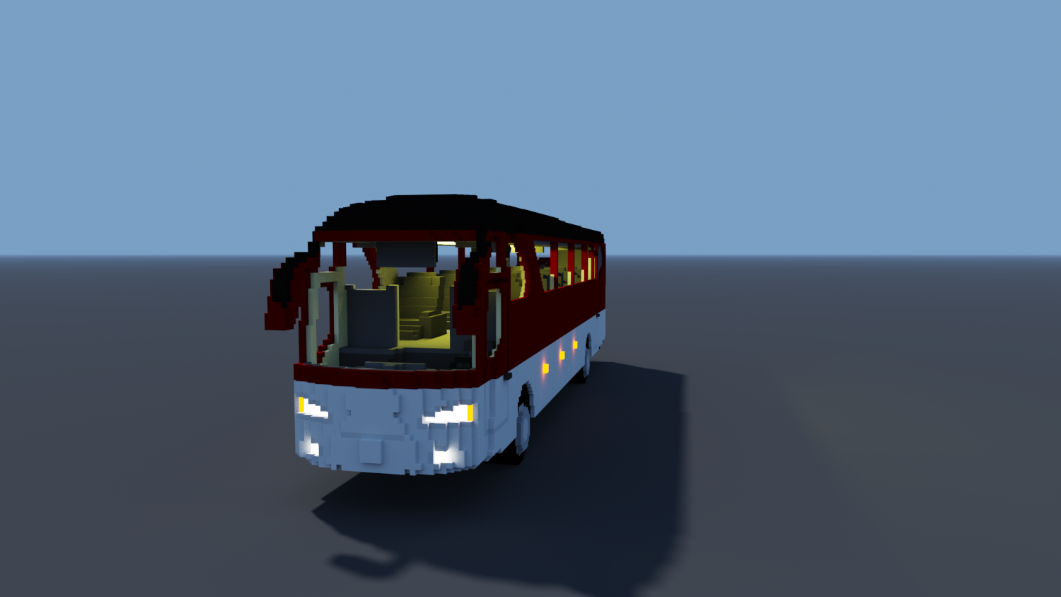 voxel bus 3D Модель in Лимузин 3DExport