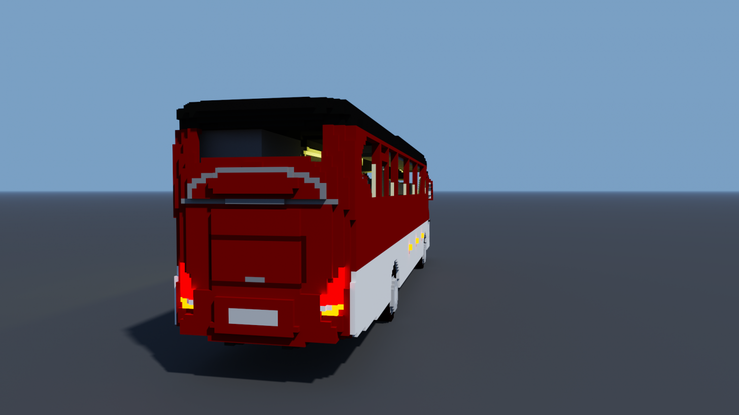 voxel bus 3D Модель in Лимузин 3DExport