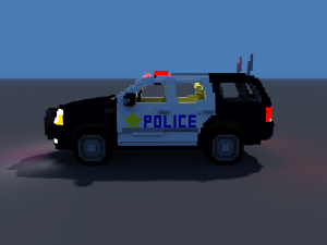 voxel police cadillac Model 3D