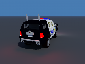 voxel police cadillac Model 3D