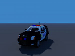 voxel police cadillac Model 3D