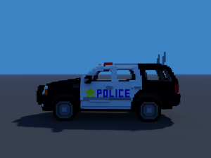 voxel police cadillac Model 3D
