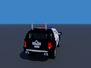 voxel police cadillac Model 3D
