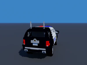 voxel police cadillac 3D Model