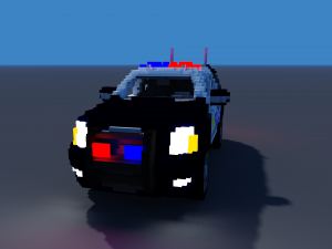 voxel police cadillac 3D Model