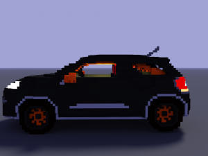 voxel sport citroen 3Dモデル