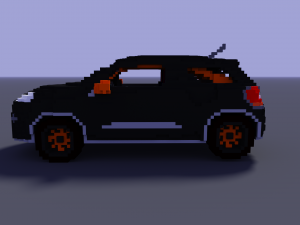 voxel sport citroen 3Dモデル