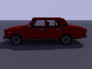 voxel vaz 2107 Modelo 3D