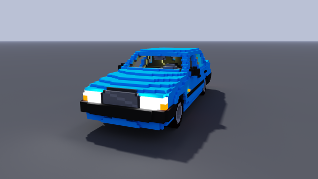 voxel volvo 3D Model .c4d .max .obj .3ds .fbx .stl .blend 