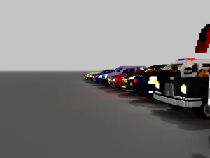voxel cars pack-1 3D Model