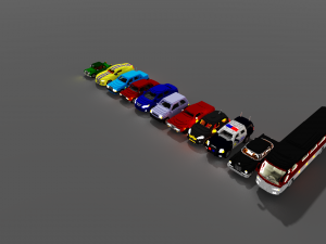 voxel cars pack-1 3D मॉडल