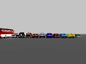 voxel cars pack-1 3D Model