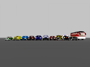 voxel cars pack-1 3Dモデル