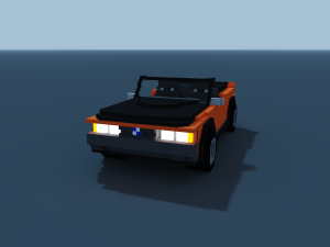 voxel car bw Model 3D